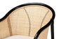 Miranda Modern Bohemian Two-Tone Black and Natural Brown Rattan 2-Piece Dining Chair Set FredCo