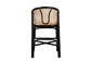 Miranda Modern Bohemian Two-Tone Black and Natural Brown Rattan Counter Stool FredCo