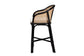 Miranda Modern Bohemian Two-Tone Black and Natural Brown Rattan Counter Stool FredCo