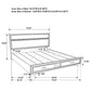 Miranda Platform Storage Bedroom Set Coaster Eastern King, 4 Piece FredCo