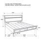 Miranda Platform Storage Bedroom Set Coaster Eastern King, 5 Piece FredCo