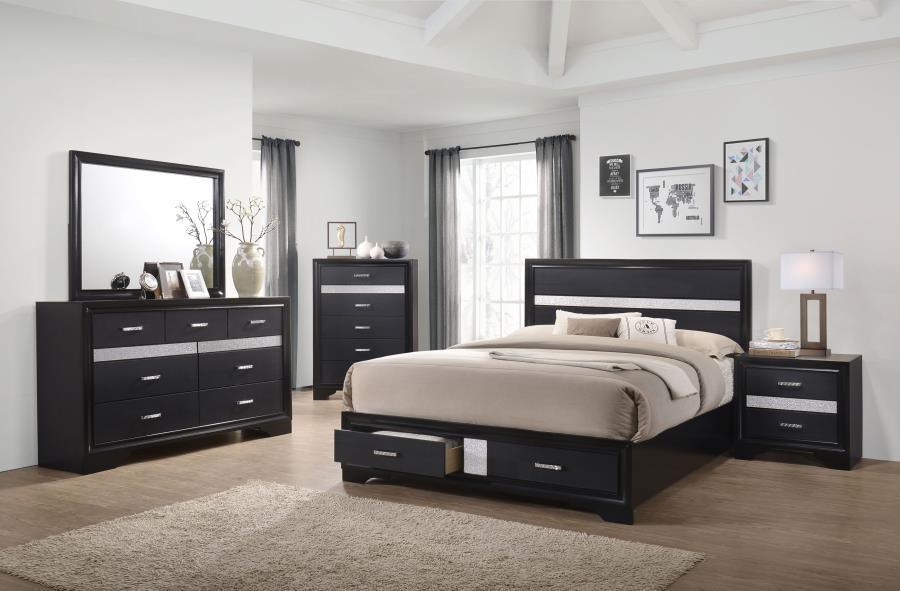 Miranda Platform Storage Bedroom Set Coaster Queen, 5-Piece FredCo