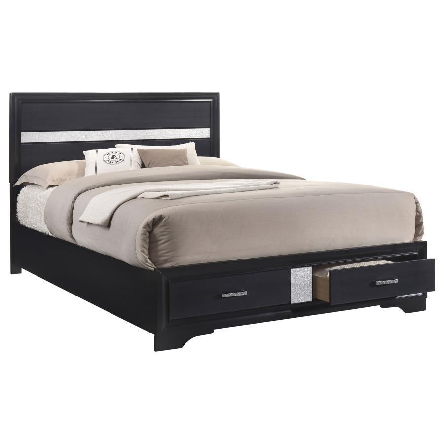 Miranda Platform Storage Queen Bedroom Set Coaster, 4 Piece FredCo