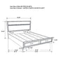 Miranda Platform Storage Queen Bedroom Set Coaster, 4 Piece FredCo