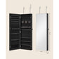 Mirror Jewelry Cabinet Armoire, Black FredCo