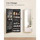 Mirror Jewelry Cabinet Armoire, Black FredCo