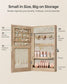 Mirror Jewelry Cabinet Armoire, Carmel Brown FredCo