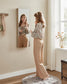 Mirror Jewelry Cabinet Armoire, Toasted Oak FredCo