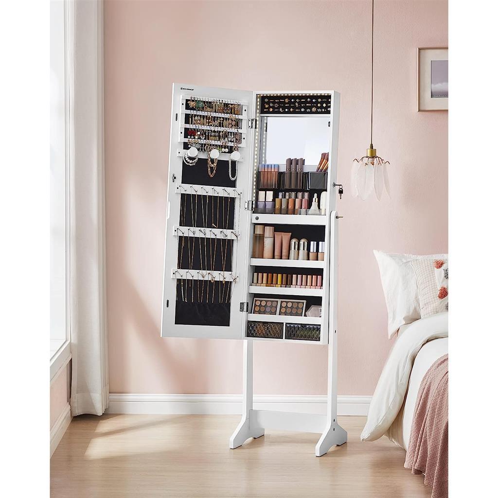 Mirror Jewelry Cabinet with LED Lights FredCo
