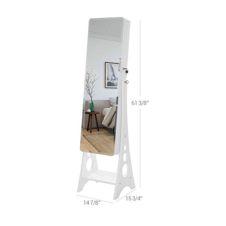 Mirrored Standing Jewelry Armoire FredCo