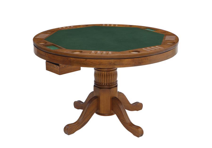 Mitchell 5-piece Game Table Set Amber and Brown 100951-S5 Coaster FredCo