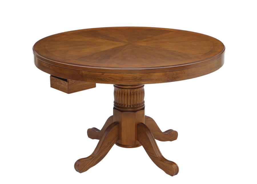 Mitchell 5-piece Game Table Set Amber and Brown 100951-S5 Coaster FredCo