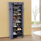 Mocha Shoe Tower Rack FredCo
