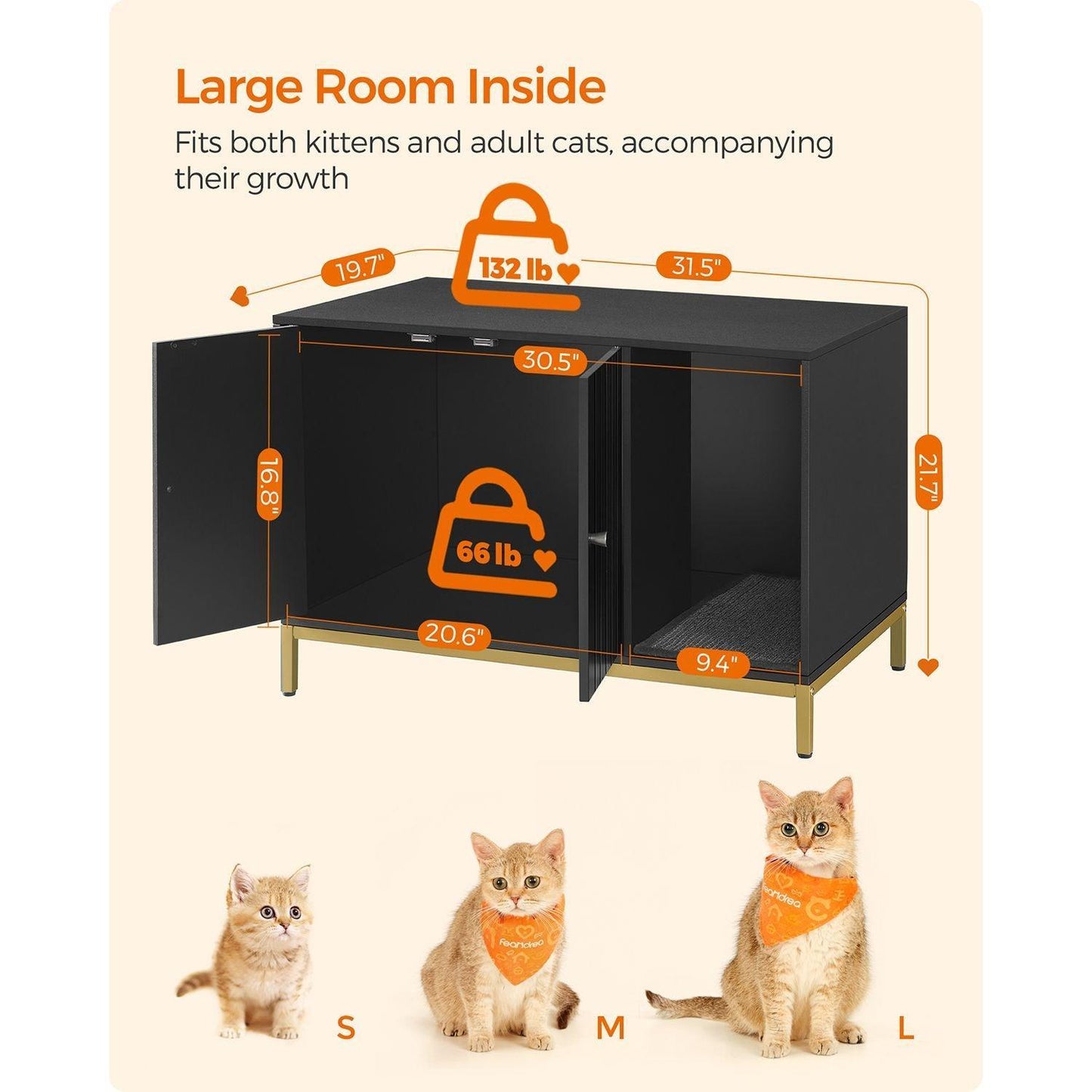 Modern Cat Litter Box Furniture Hidden FredCo