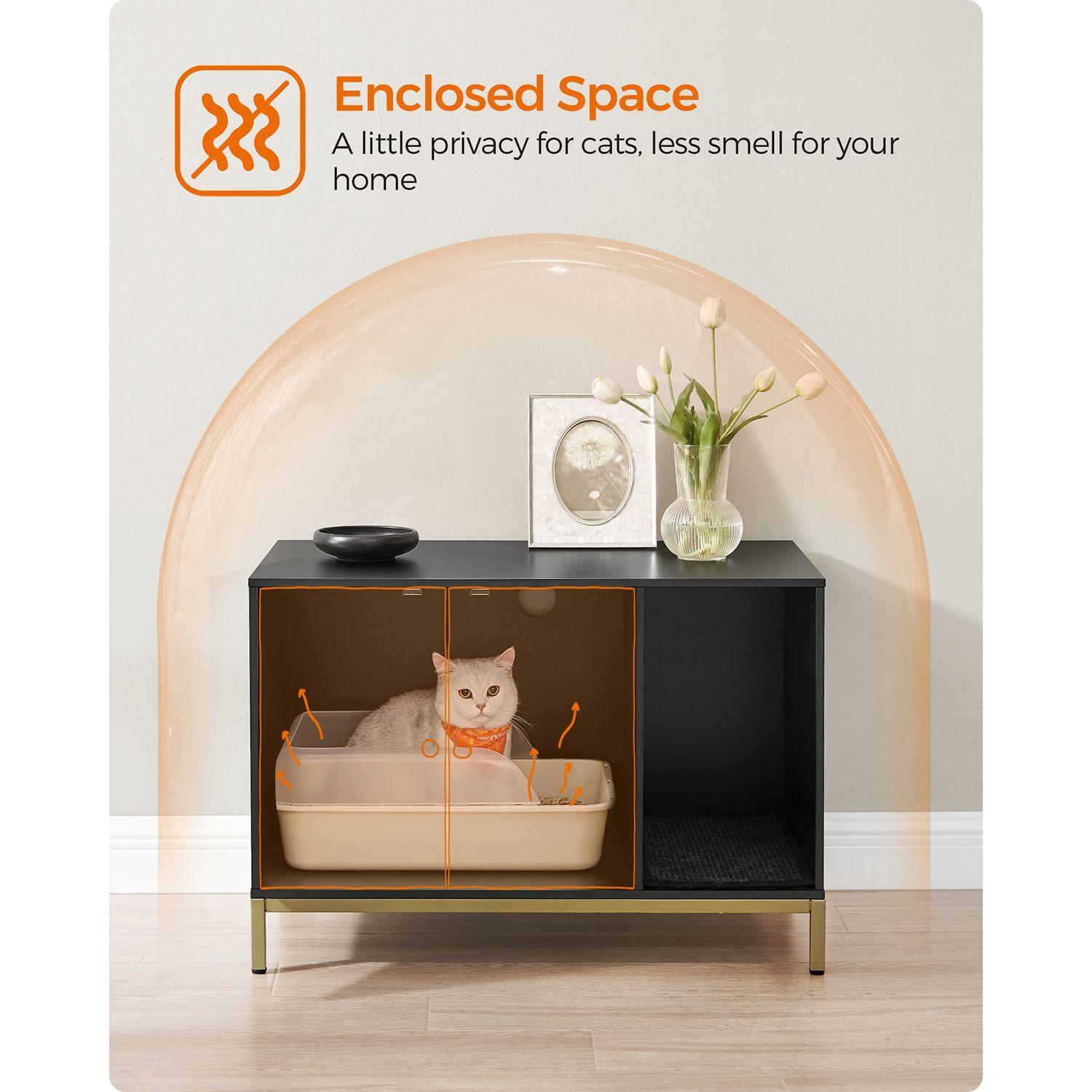 Modern Cat Litter Box Furniture Hidden FredCo