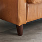 Modern Mid-Century Vegan Leather Sofa （Mocha） FredCo
