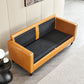 Modern Mid-Century Vegan Leather Sofa （Mocha） FredCo