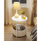 Modern Nightstand with Fabric Basket FredCo