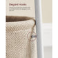 Modern Nightstand with Fabric Basket FredCo