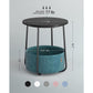 Modern Nightstand with Fabric Basket FredCo