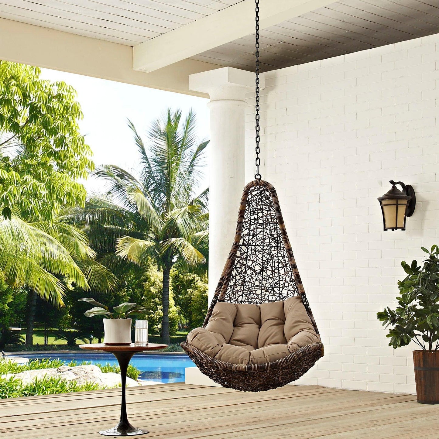 Modway Abate Outdoor Patio Swing Chair Without Stand FredCo