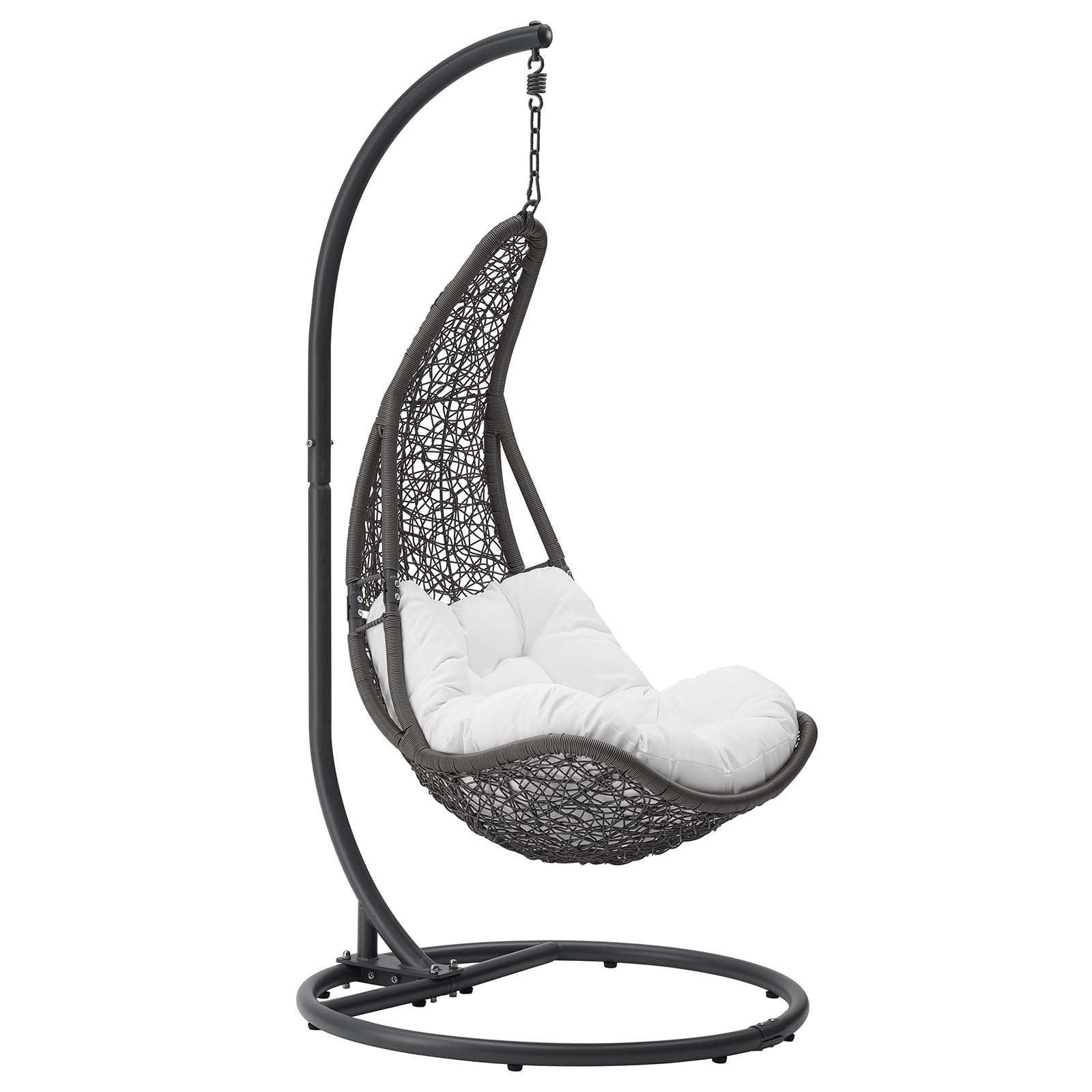 Modway Abate Wicker Rattan Outdoor Patio Swing Chair FredCo