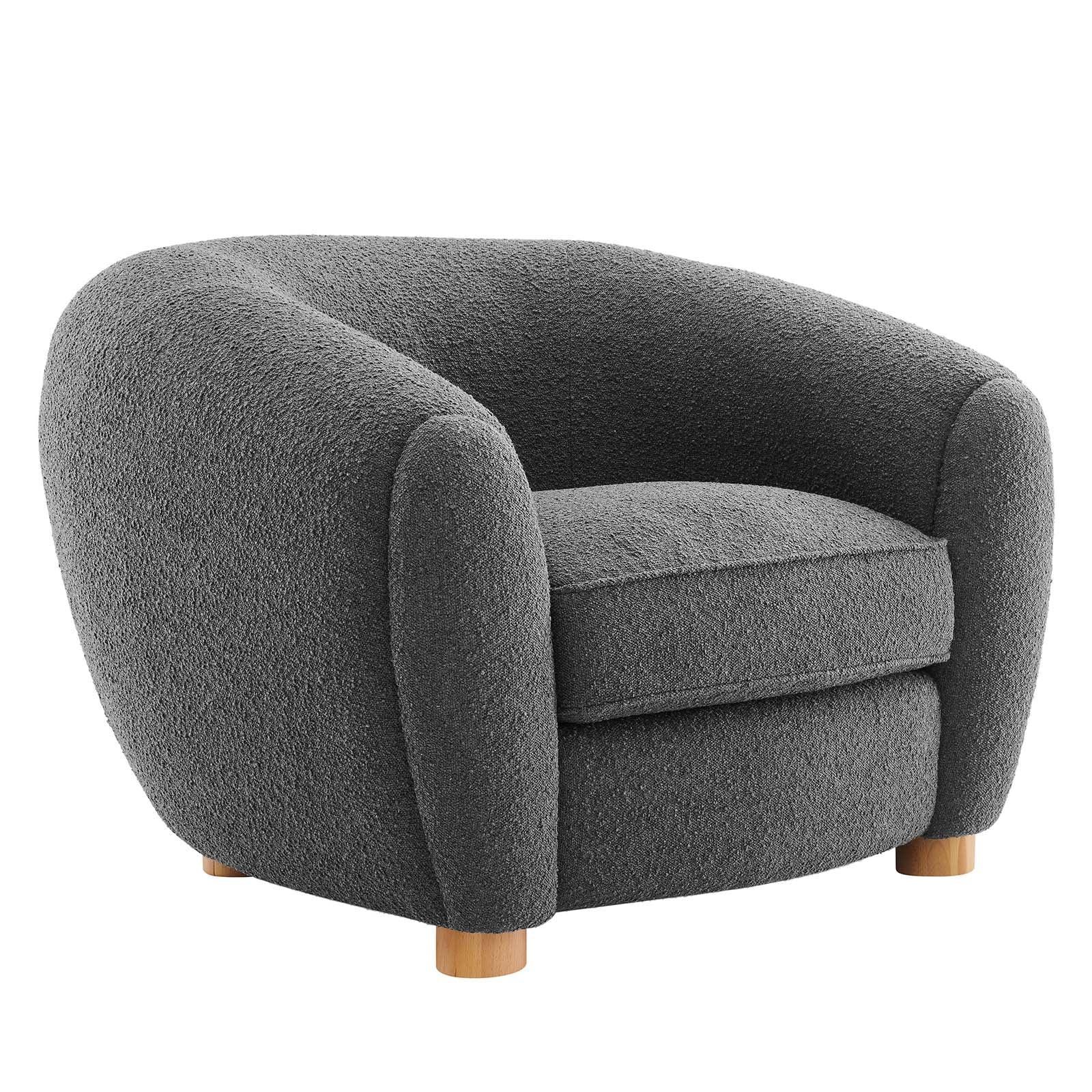 Modway Abundant Boucle Upholstered Fabric Armchair FredCo