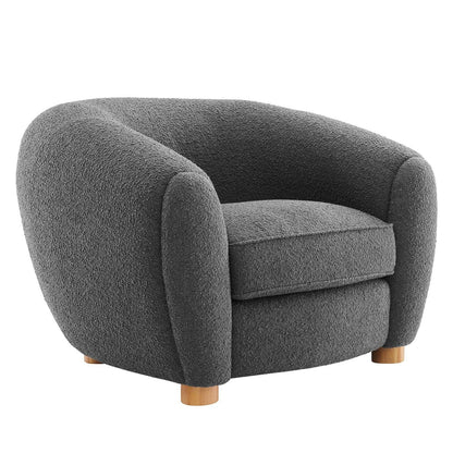 Modway Abundant Boucle Upholstered Fabric Armchair FredCo