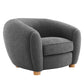 Modway Abundant Boucle Upholstered Fabric Armchair FredCo