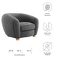 Modway Abundant Boucle Upholstered Fabric Armchair FredCo