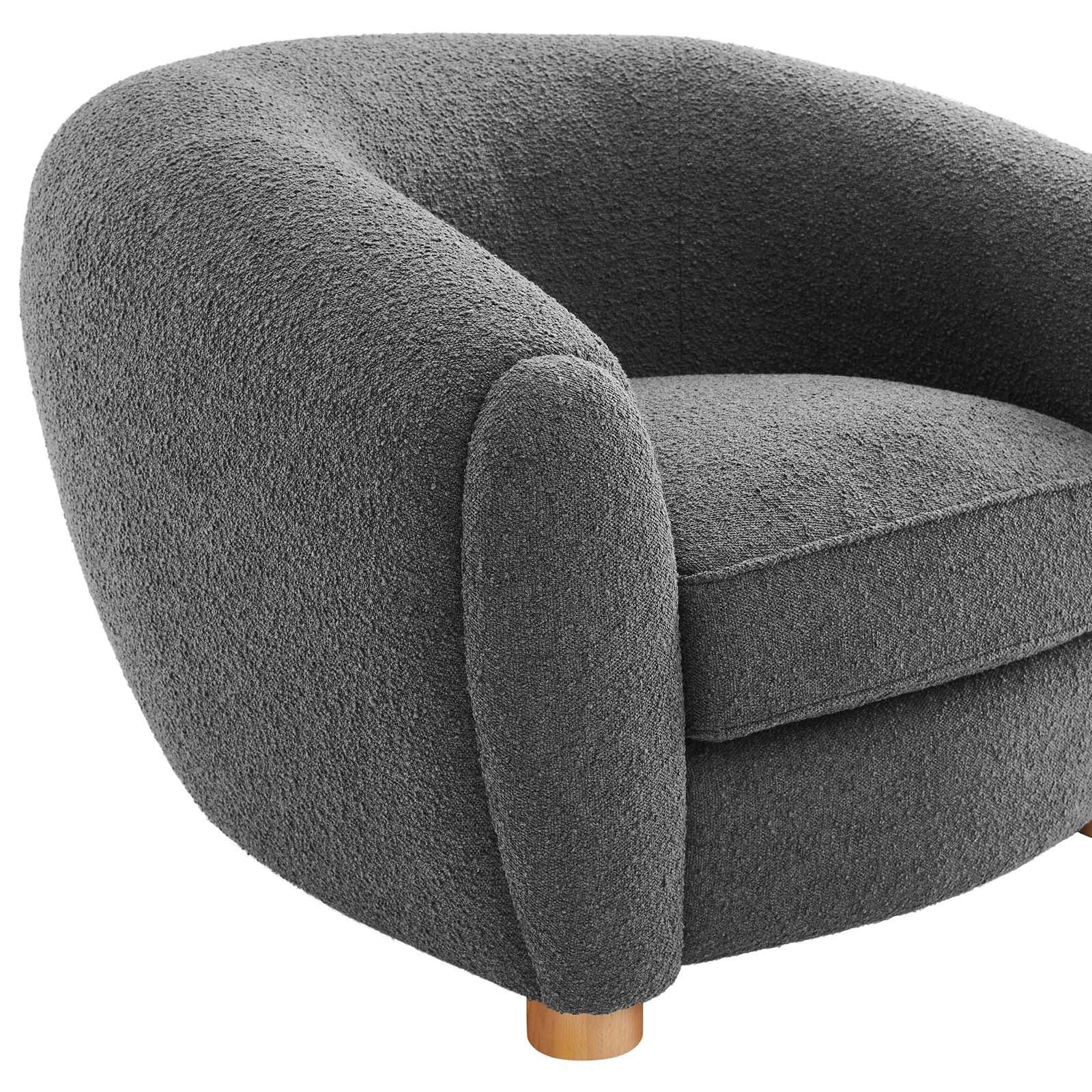 Modway Abundant Boucle Upholstered Fabric Armchair FredCo