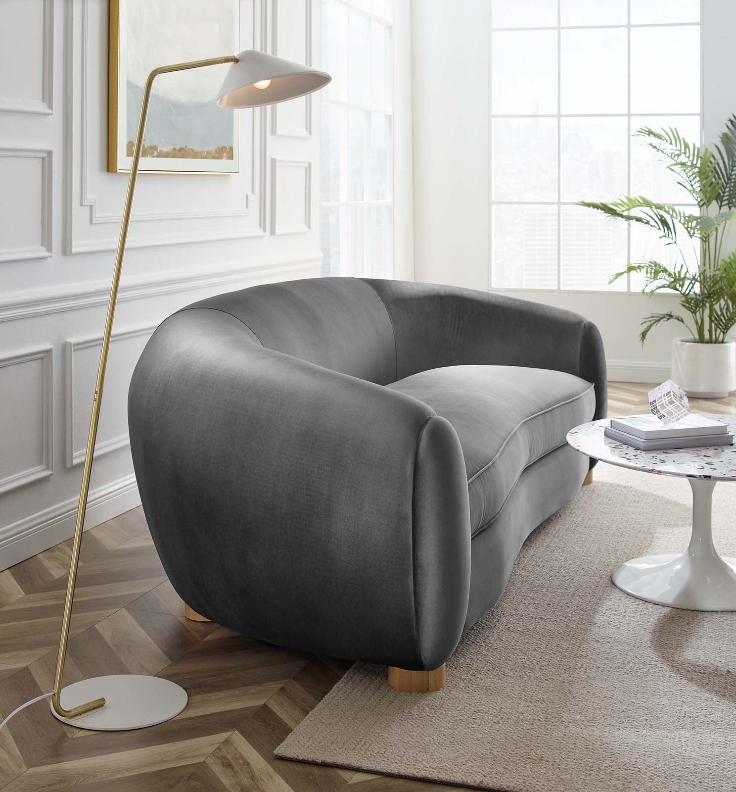 Modway Abundant Performance Velvet Sofa FredCo
