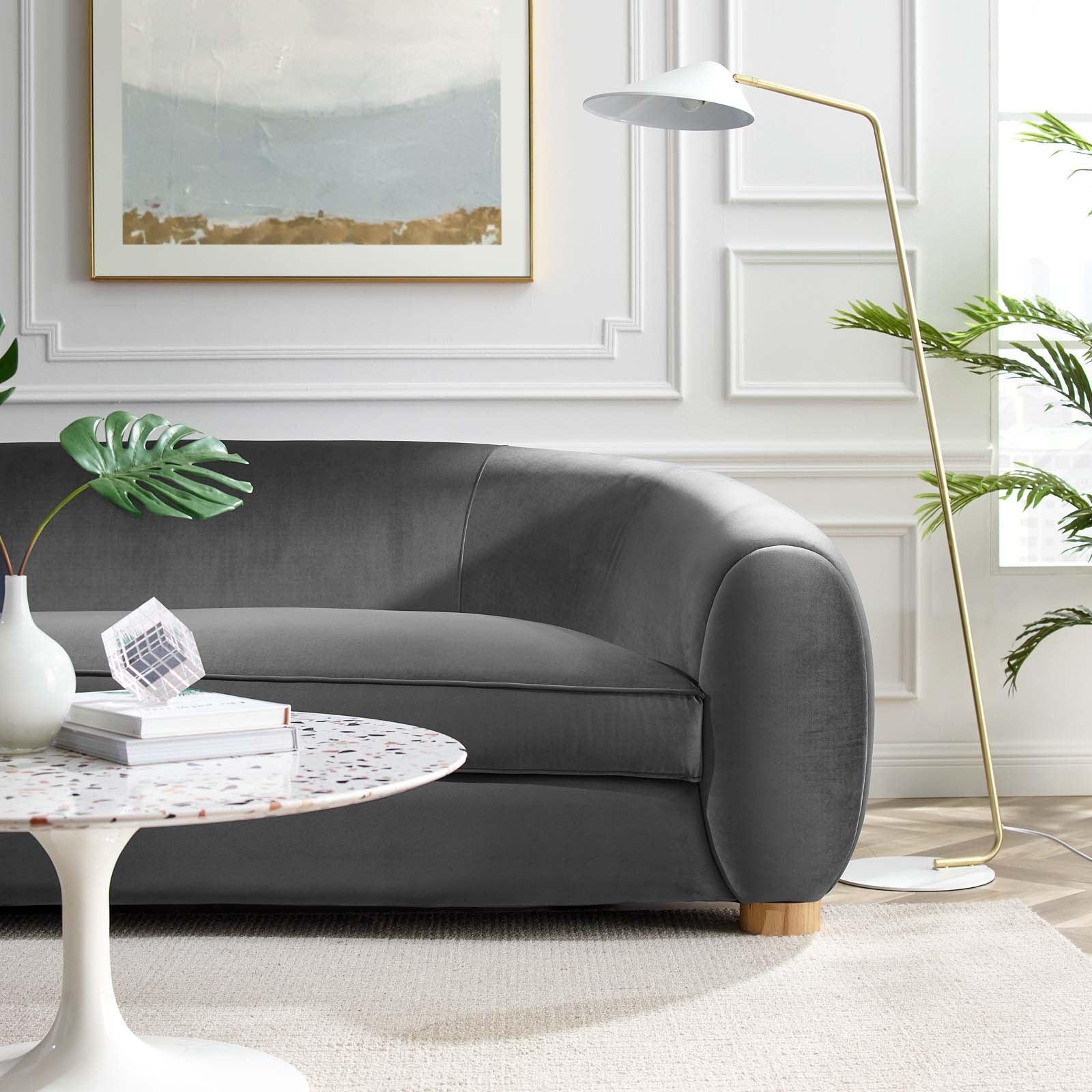 Modway Abundant Performance Velvet Sofa FredCo