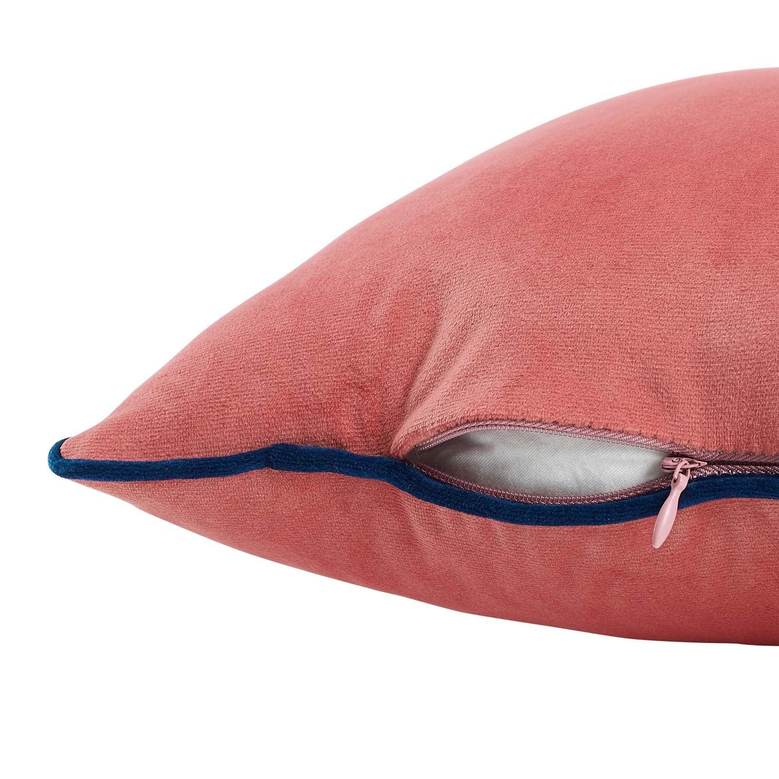 Modway Accentuate 18" Lumbar Performance Velvet Throw Pillow FredCo
