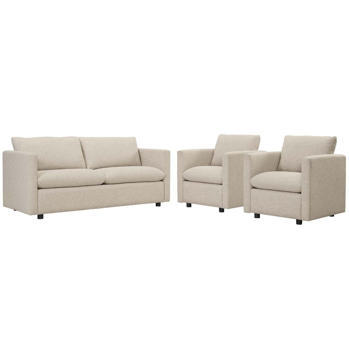 Modway Activate 3 Piece Upholstered Fabric Set FredCo