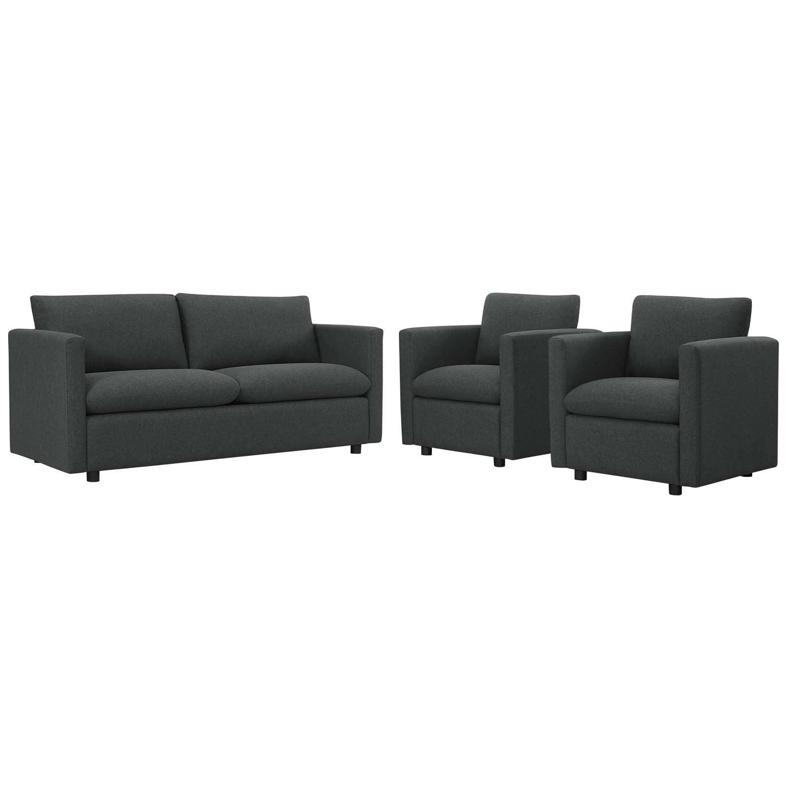 Modway Activate 3 Piece Upholstered Fabric Set FredCo