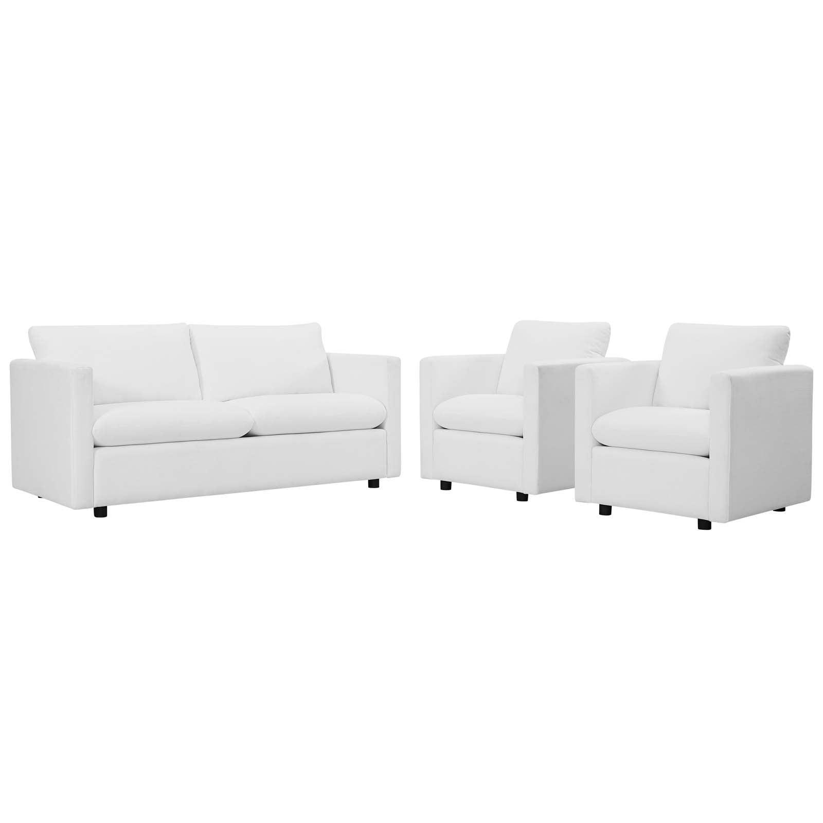 Modway Activate 3 Piece Upholstered Fabric Set FredCo