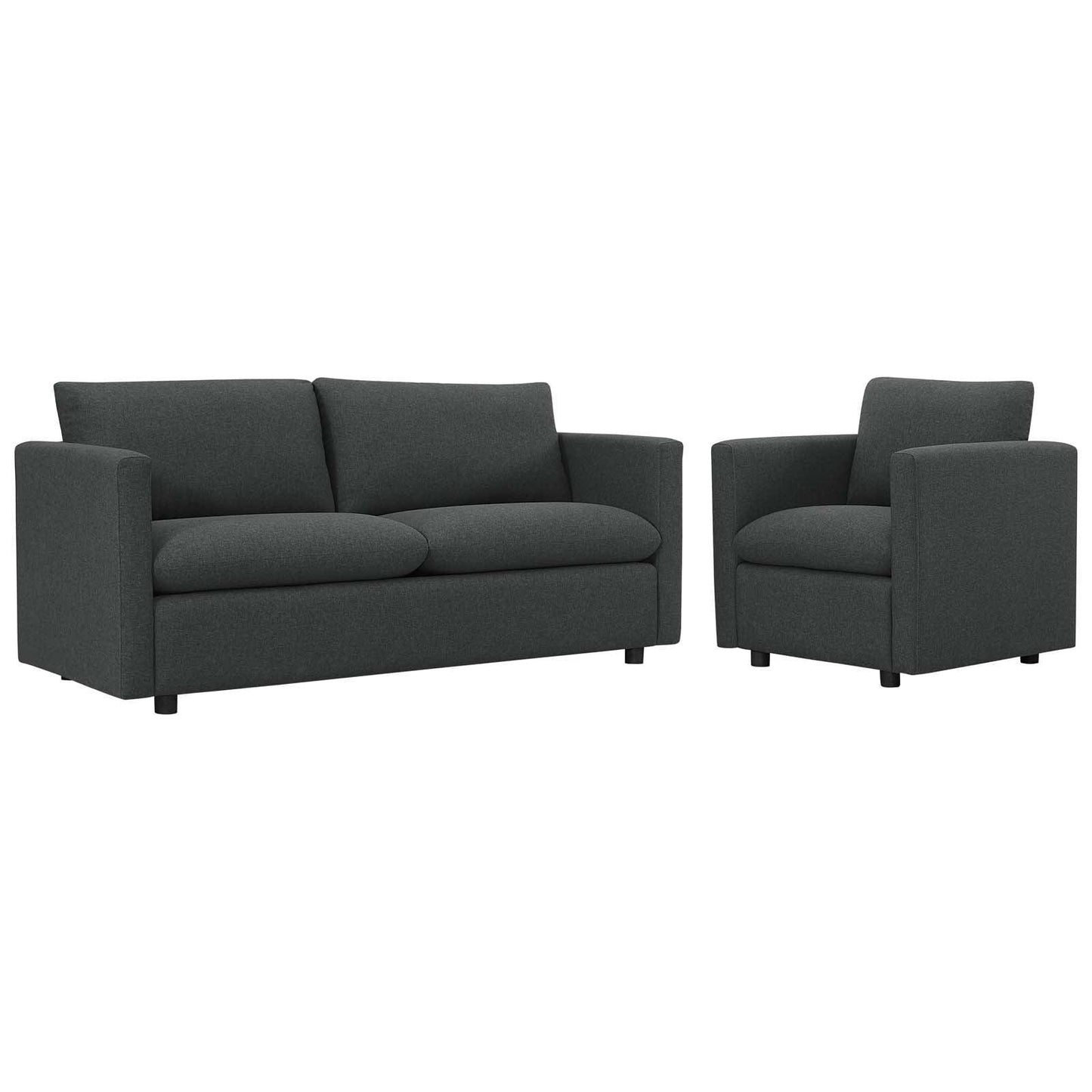 Modway Activate Upholstered Fabric Sofa and Armchair Set FredCo
