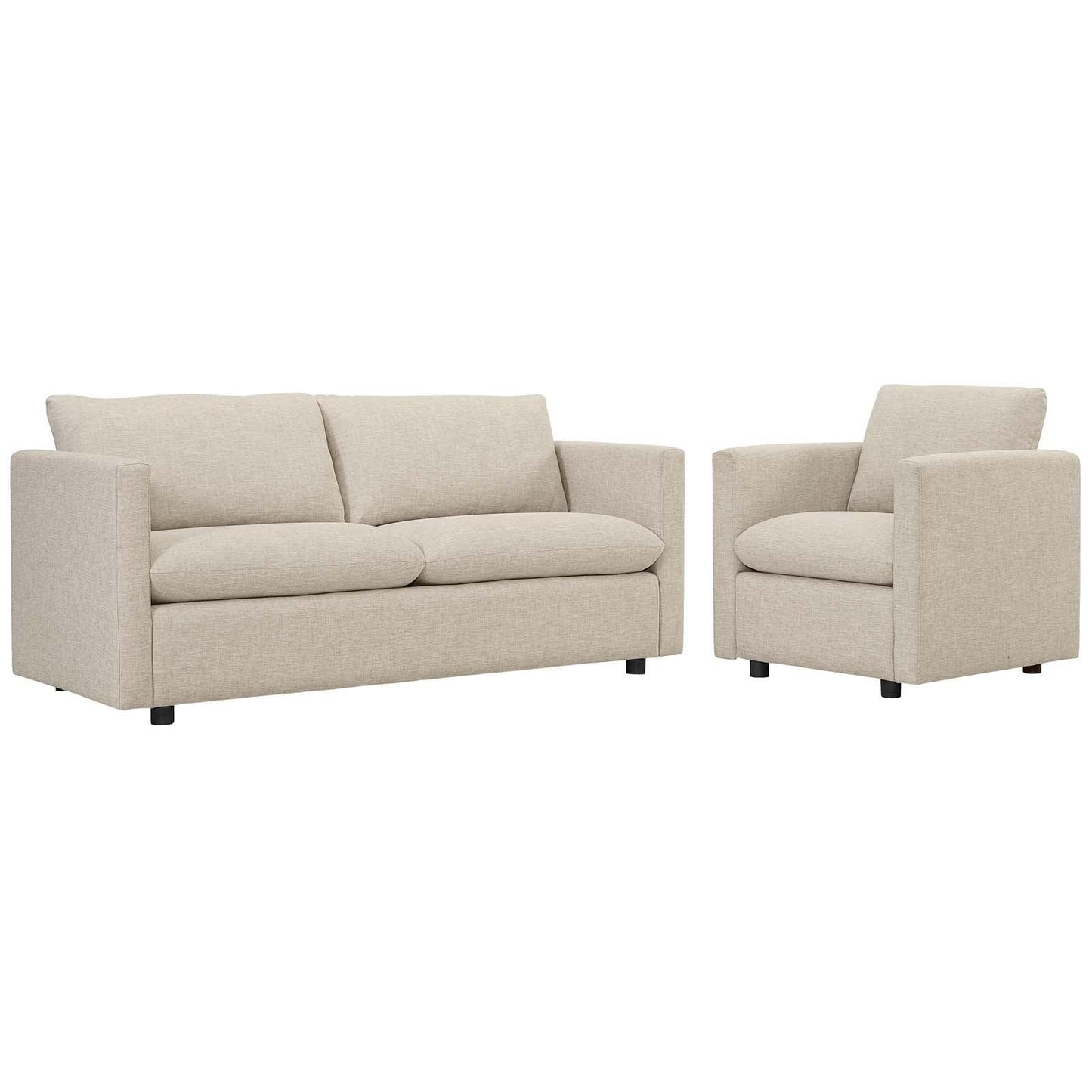 Modway Activate Upholstered Fabric Sofa and Armchair Set FredCo