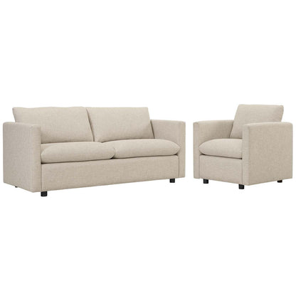Modway Activate Upholstered Fabric Sofa and Armchair Set FredCo