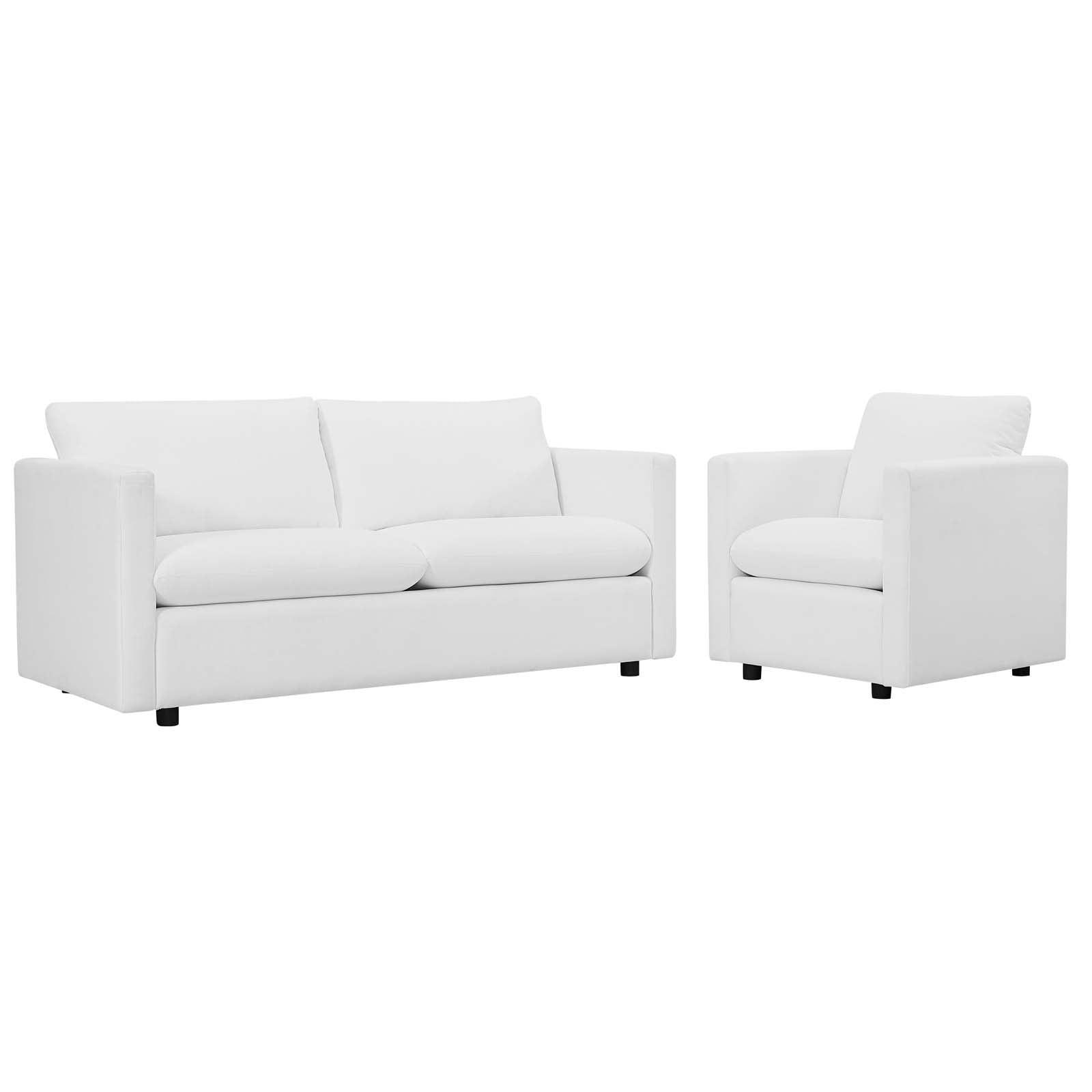 Modway Activate Upholstered Fabric Sofa and Armchair Set FredCo