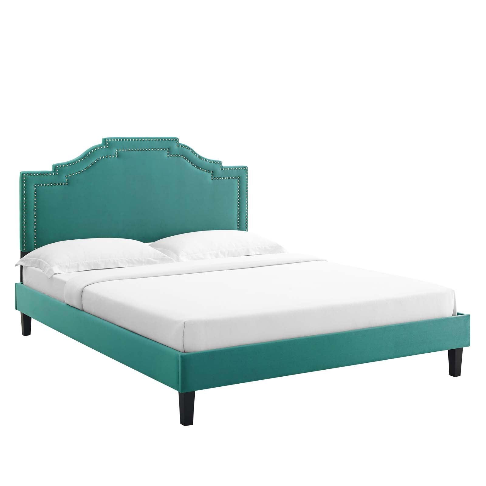 Modway Adelaide Performance Velvet Full Platform Bed FredCo