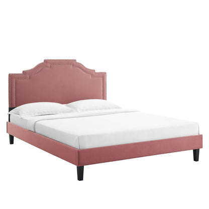 Modway Adelaide Performance Velvet Full Platform Bed FredCo