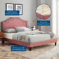 Modway Adelaide Performance Velvet Full Platform Bed FredCo