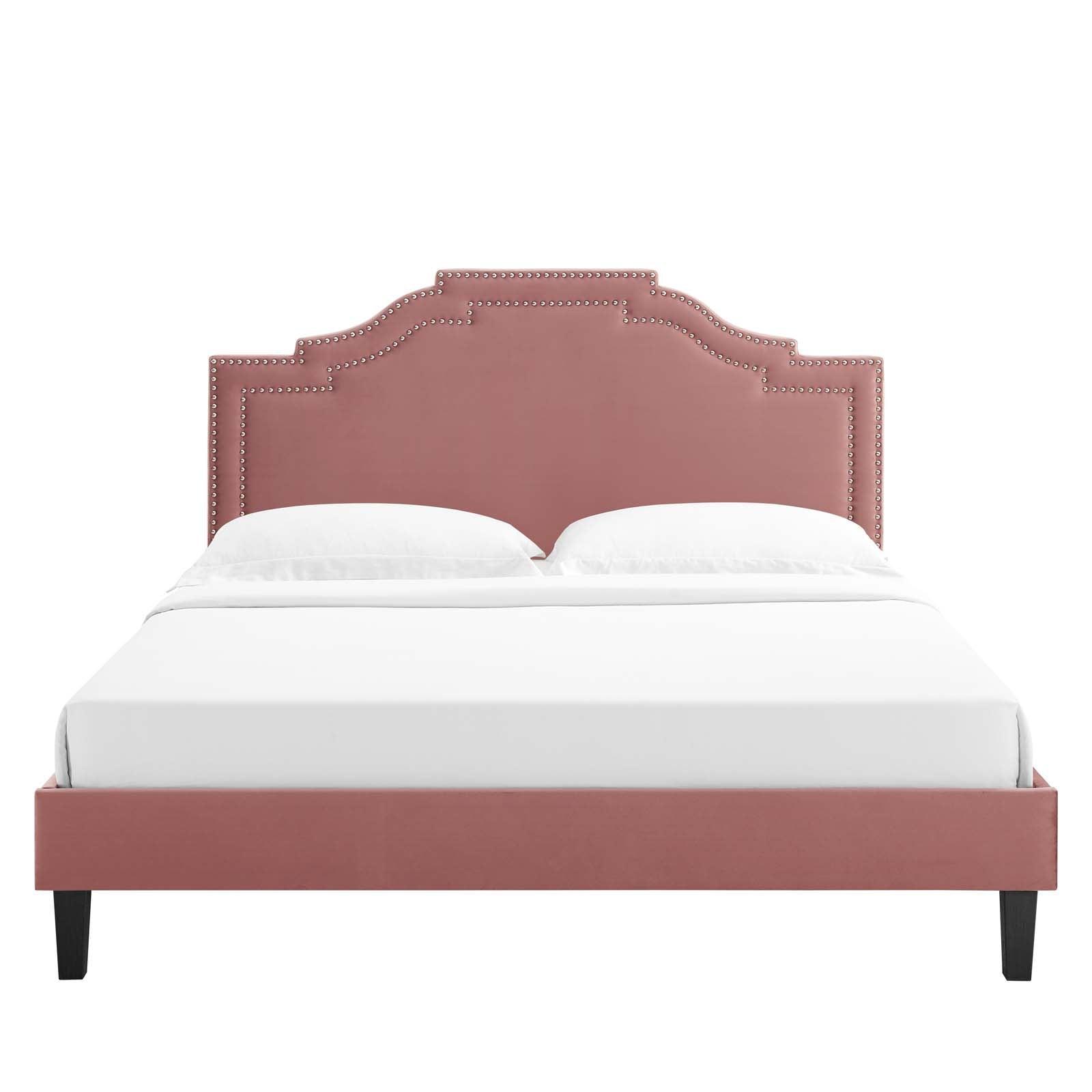 Modway Adelaide Performance Velvet Full Platform Bed FredCo