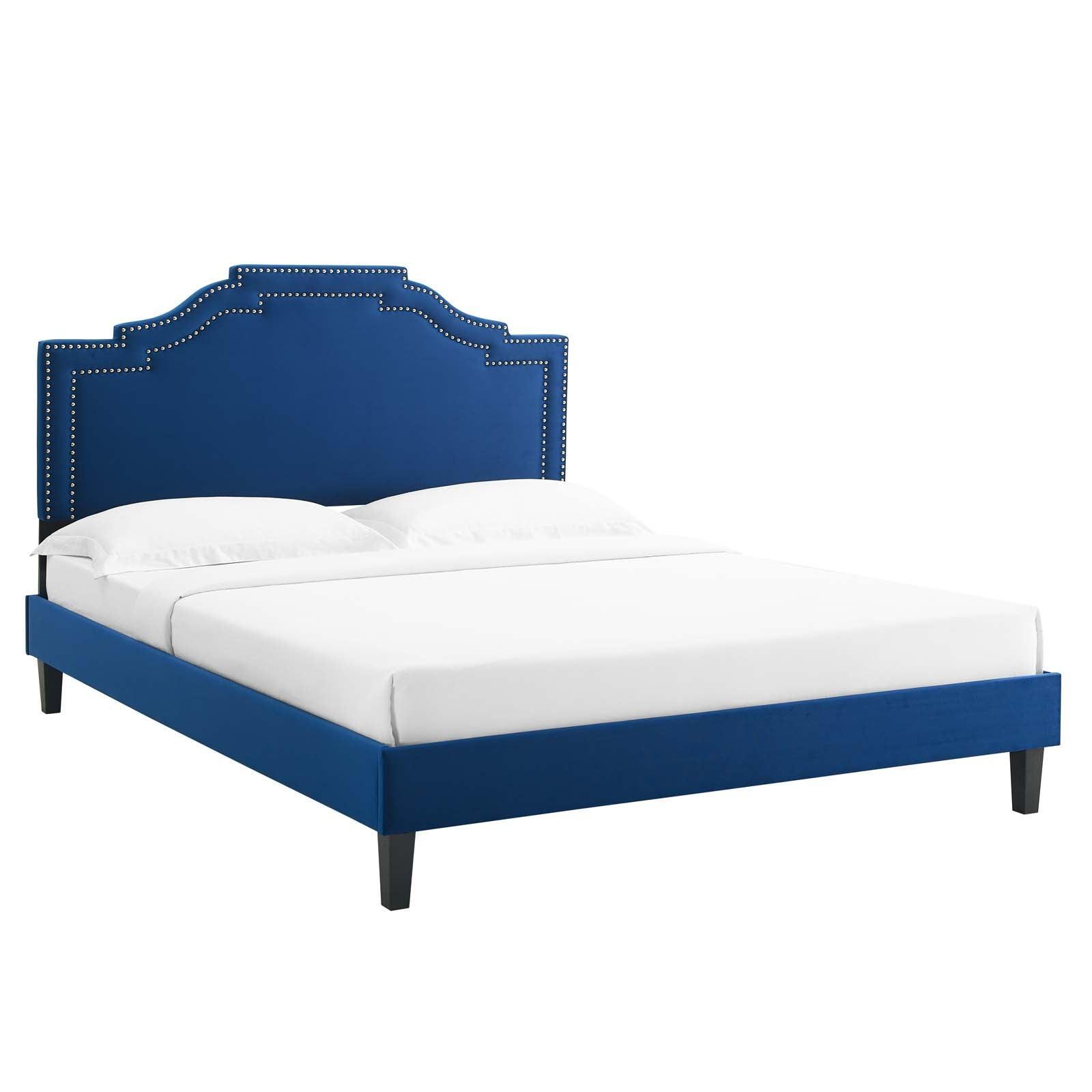 Modway Adelaide Performance Velvet Full Platform Bed FredCo
