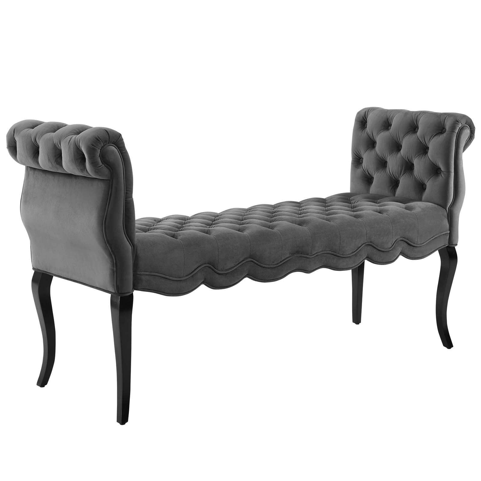 Modway Adelia Chesterfield Style Button Tufted Performance Velvet Bench FredCo