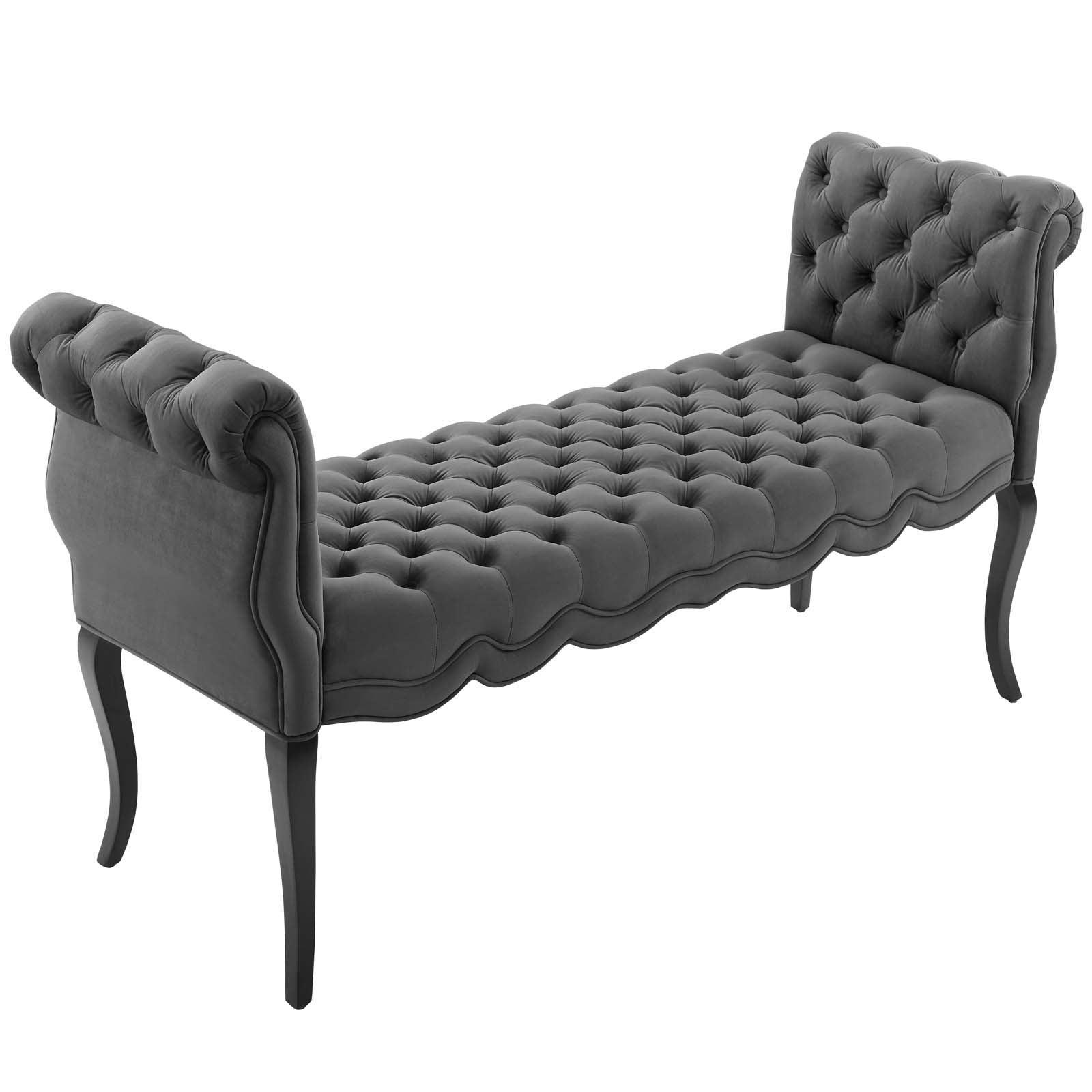 Modway Adelia Chesterfield Style Button Tufted Performance Velvet Bench FredCo