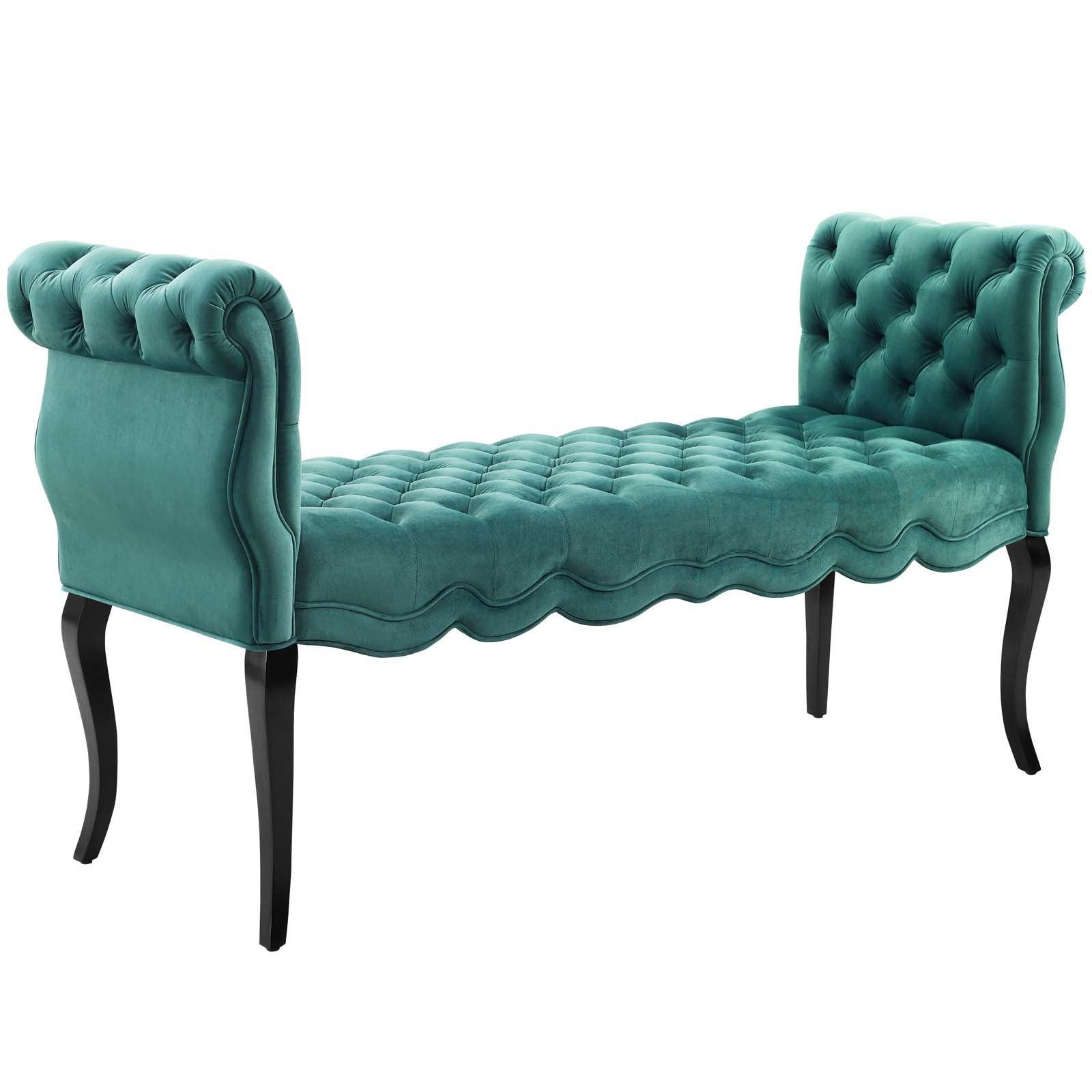 Modway Adelia Chesterfield Style Button Tufted Performance Velvet Bench FredCo