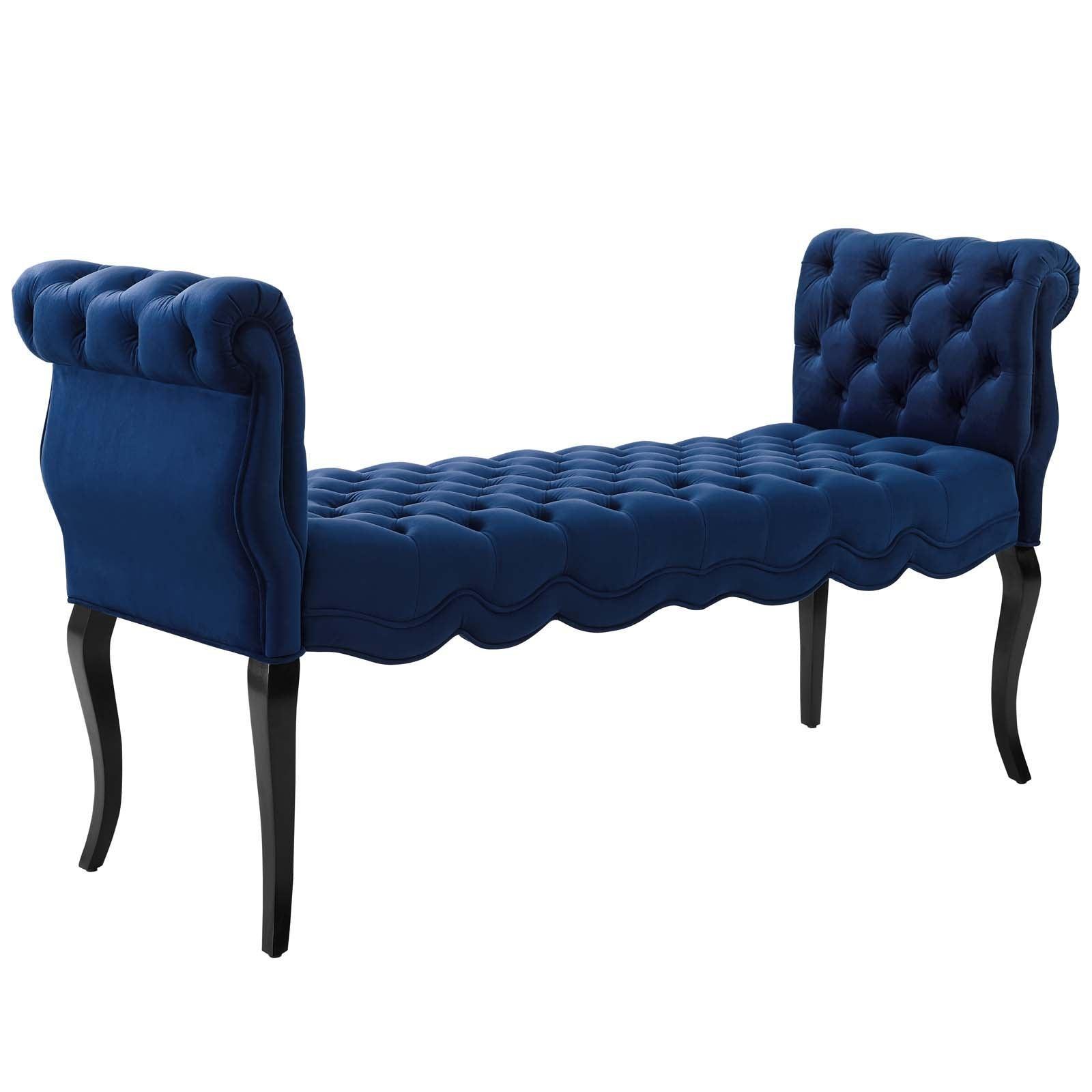Modway Adelia Chesterfield Style Button Tufted Performance Velvet Bench FredCo